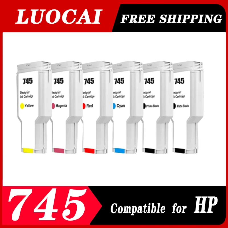 

300ML 745 F9K05A F9K04A Premium Compatible Color Inkjet Ink Cartridge for HP745 for HP DesignJet Z2600 Z5600 Printer