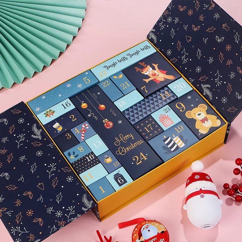 TLOXO Calendrier de l'Avent Vide,Boites Cadeau Noël,24 Boîtes Calendrier de  l'Avent DIY,Calendrier pour Décoration de Noël DIY,pour Décoration Cadeau  de Noël : : Cuisine et maison