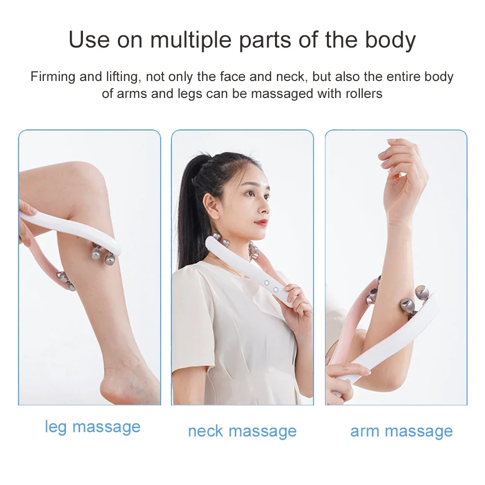 Ems viso microcorrente lifting viso hine V-Face rullo massaggiatore ringiovanimento della pelle bellezza antirughe_voghion.com