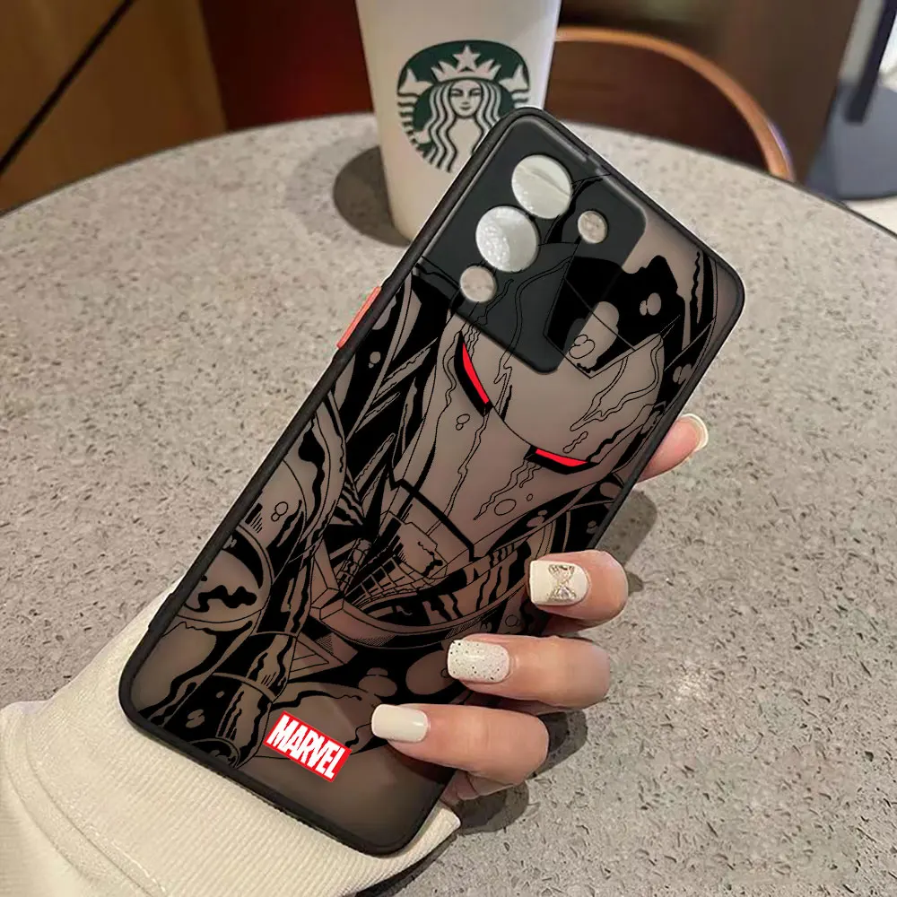 thumbnail image 1 of Funda mate para infinix NOTA 12 G96 11 10 8I 8 7 SMART 4 SPARK 8 8P 5 6 PRO S5 Funda Coque Capa Shell Marvel Lron Man Comics, 1 of 5
