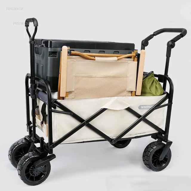 Modern Kerti Kocsik Kültéri Kemping Hordozható Összecsukható Kocsi Kerekekkel Piknik Kempingkocsik Kis Bevásárló