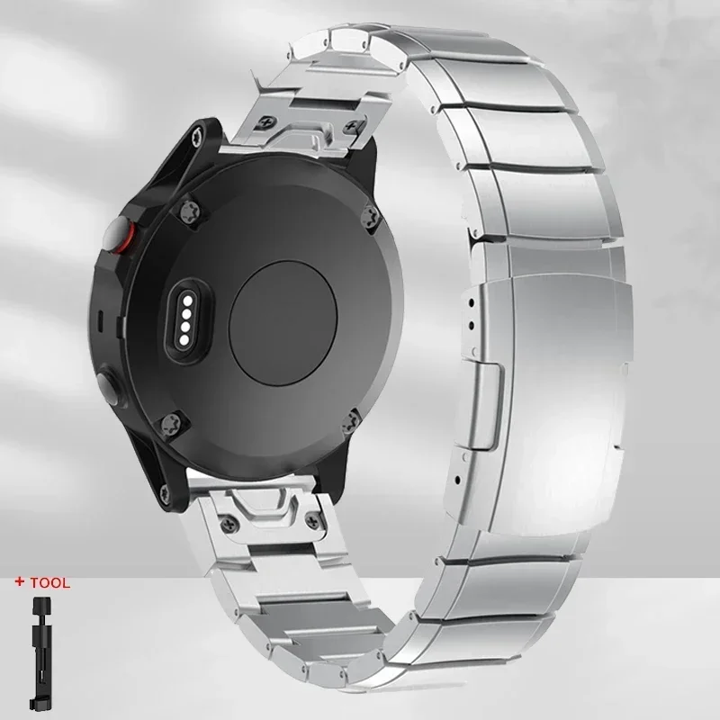 QuickFit Titanium Strap - 26mm/22mm Metal Release Watch Band