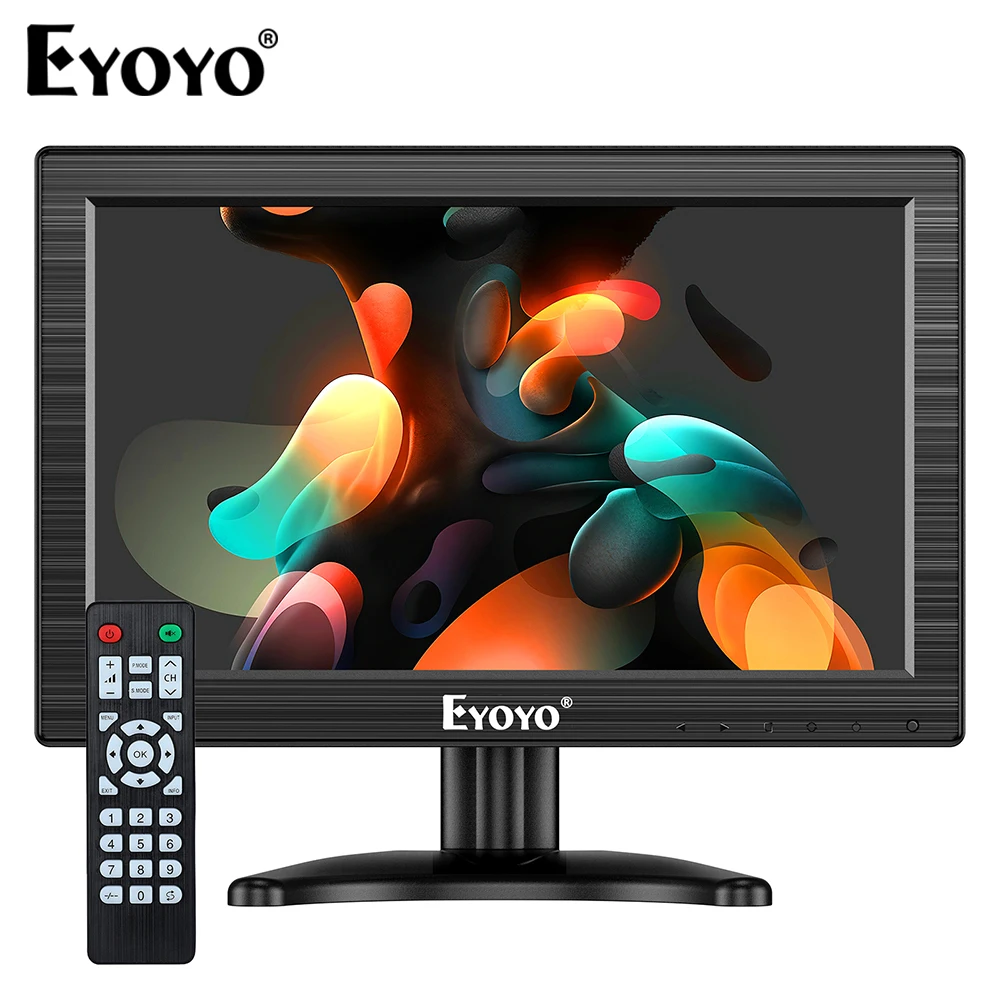 Eyoyo EM12B Small LCD Monitor For CCTV System TV 11.6 Inch 1366x768 With Remote Controller