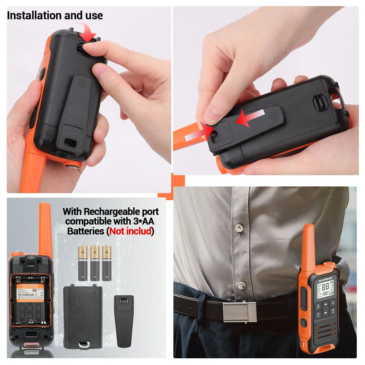 2PCS Baofeng F22 Walkie Talkie Portable Mini Communication Radio Profesional PMR446 /FRS Talkie Walkies Transceiver Radio 5
