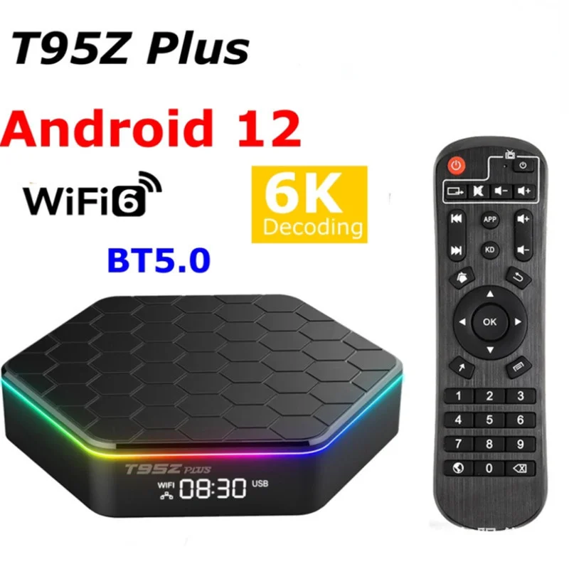 New T95Z PLUS TV Receiver box full record h618 WiFi 6 Android 12.0 dual band 5g network smart box player iptv Free shipping Hot t95z plus smart tv box android 12 bluetooth 5 0 6k hdr wifi 6 media player allwinner h618 android tv box for youtube