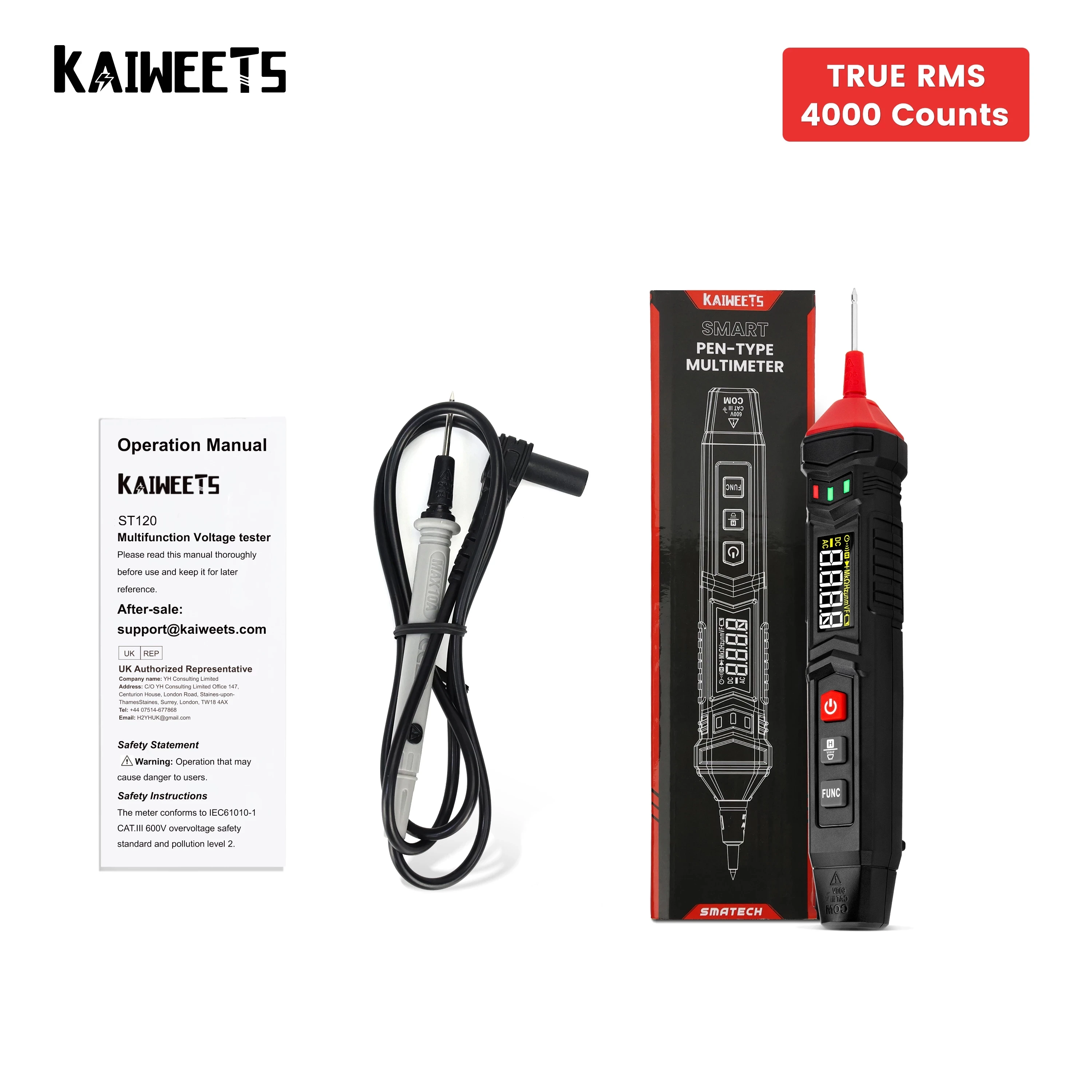 Digital multimeter multimeter tester voltage meter tester analog multimeter Smart Pen Multimeter True-RMS Digital DC AC Voltmeter Live Wire Tester Resistance Diode Capacitance Continue Hz Detector