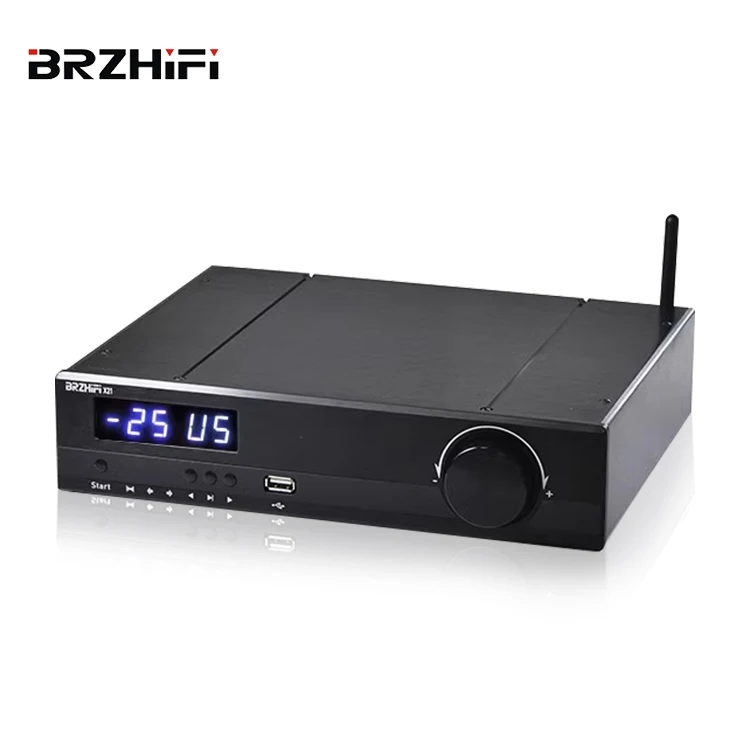 

BRZHIFI X21 2.1 channel home speaker amplifier decoding LDAC DSP BT 5.0 150W*2 Stereo amp U disk mobile phone App bass amplifier