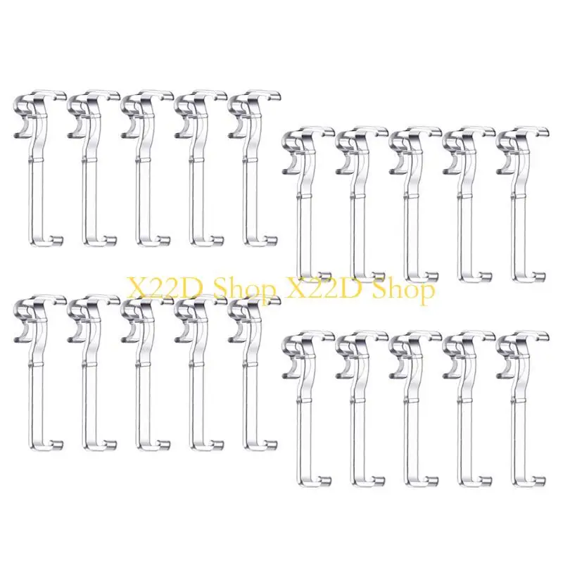 X22D 20Pcs 3.25 인치 숨겨진 밸런스 클립 수평 블라인드 커튼 드레이프 홀더 용 창 블라인드 투명 플라스틱 리테이너 클램프