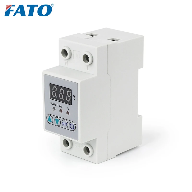 

FATO AC 220V 40A Voltage Relay Control Over Current voltage Regulator Over Under Voltage Protector With LED Digtal Meter