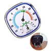 Hygrometer Thermometer Outdoor Temperature -30 - 50℃ 120x120x23mm 20 - 99%RH ABS Gauge Glass Lens No Battery Required 6