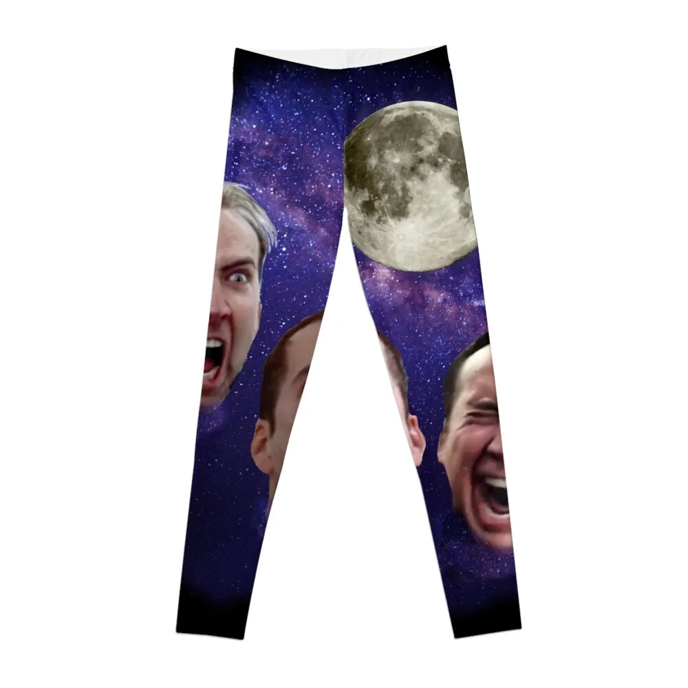 

Three Cage Moon Leggings sports pants gym leggings Womens