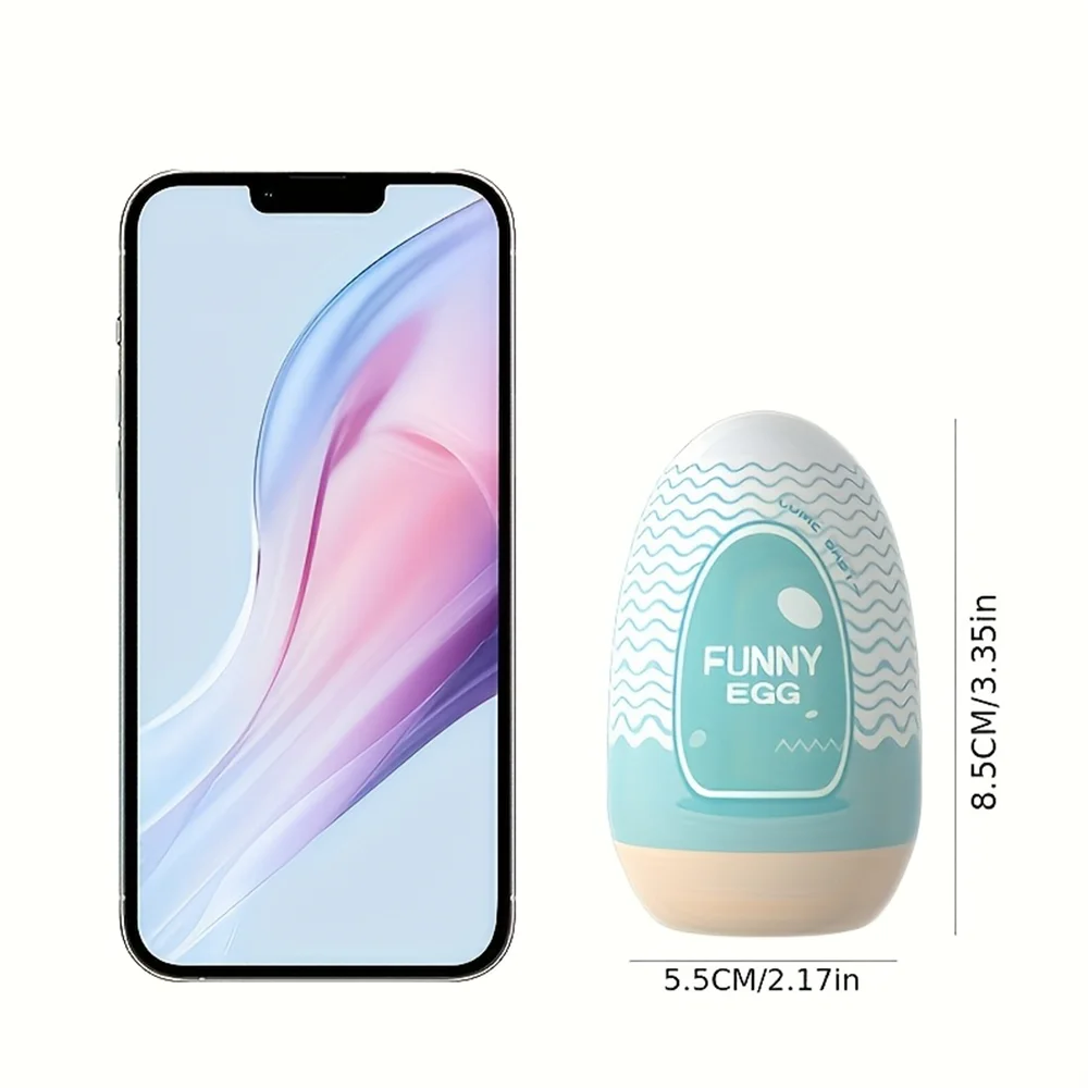New Egg-Shaped Portable Male Masturbator Made of Soft Rubber with Realistic Vagina Texture Design Penis Massage Adult Sex Toy
