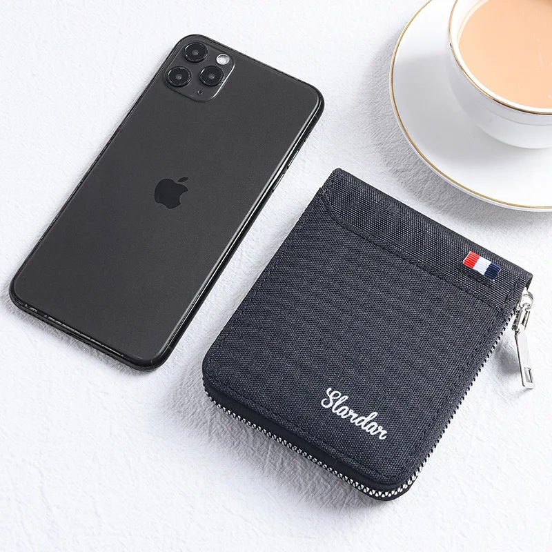 New Men's Short Zippered Wallet Small Purse Women's Card Holder Youth Student Trend