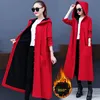 Hot Sale Of The Season Women's Thickened Fleece Lined Long Retro Ethnic Style Coat Jacket Outerwear Autumn Winter Warm Large Siz