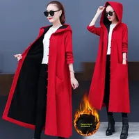 Hot Sale Of The Season Women's Thickened Fleece Lined Long Retro Ethnic Style Coat Jacket Outerwear Autumn Winter Warm Large Siz