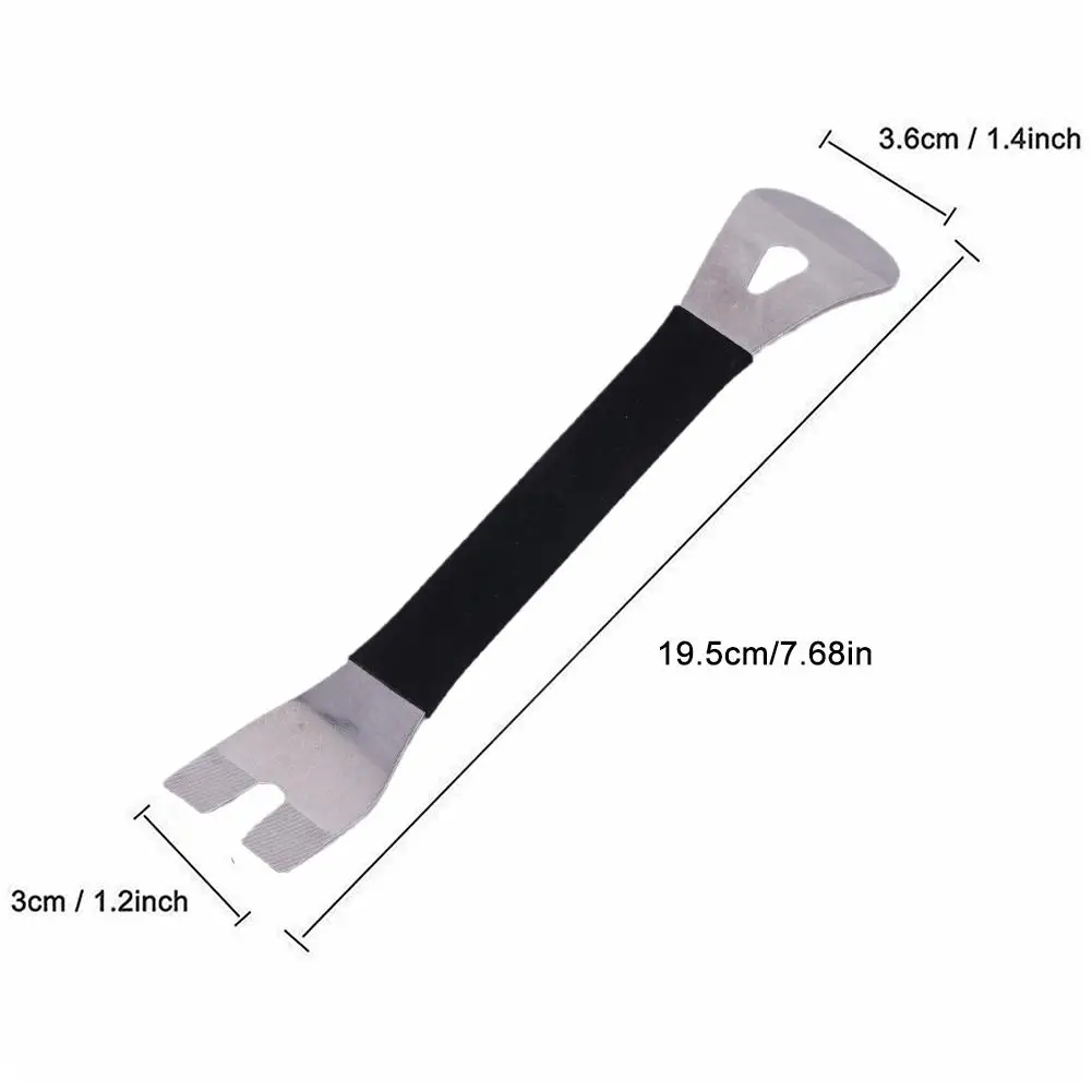 1Pc Car Trim Removal Tool Stainless Steel Durable Two-end Trim Removal Level Pry Tools Door Panel Audio Terminal Fastener Driver