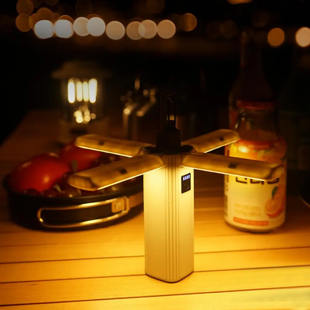 

Usb-c Charging Camping Light Camping Light with Power Bank Versatile Four-leaf Folding Camping Light Rechargeable for Outdoor