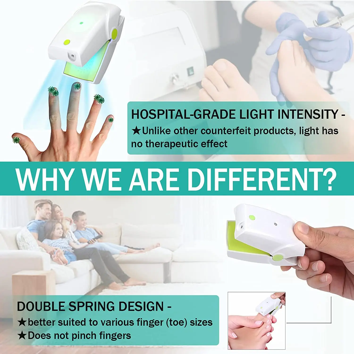 

Противогрибковое средство для ногтей, средство для ухода за пальцами и ногами, устройство светильник лазерной световой терапии, удаление грибка ногтей