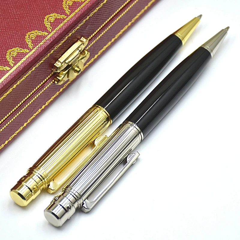 

Luxury Santos Series Ct Metal Stripe Ballpoint Pen High Quality Office School Stationery Writing Smooth Rollerball Pens As Gift