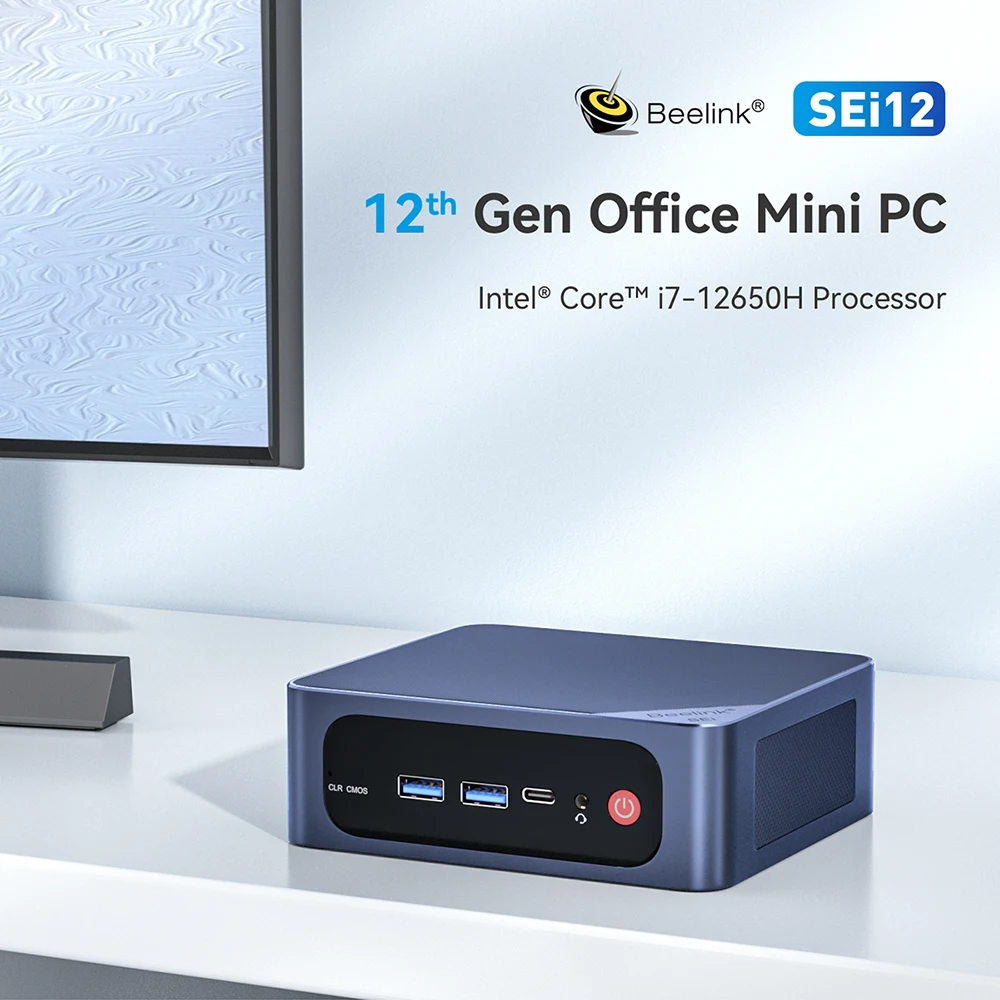 Beelink SEi 12 Mini PC Intel 12th Gen i5-12450H i7-12650H 16GB DDR4 500GB SEi 10 i5-1035G7 NVME SSD 1000M Desktop Computer