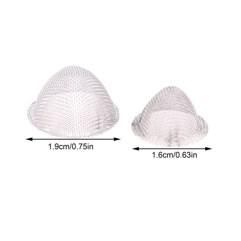 10Pcs Tobacco Pipe Metal Filter Ball Stainless Steel Screen Pipes Tube Cap Filter Mesh Household Tobacco Accessories