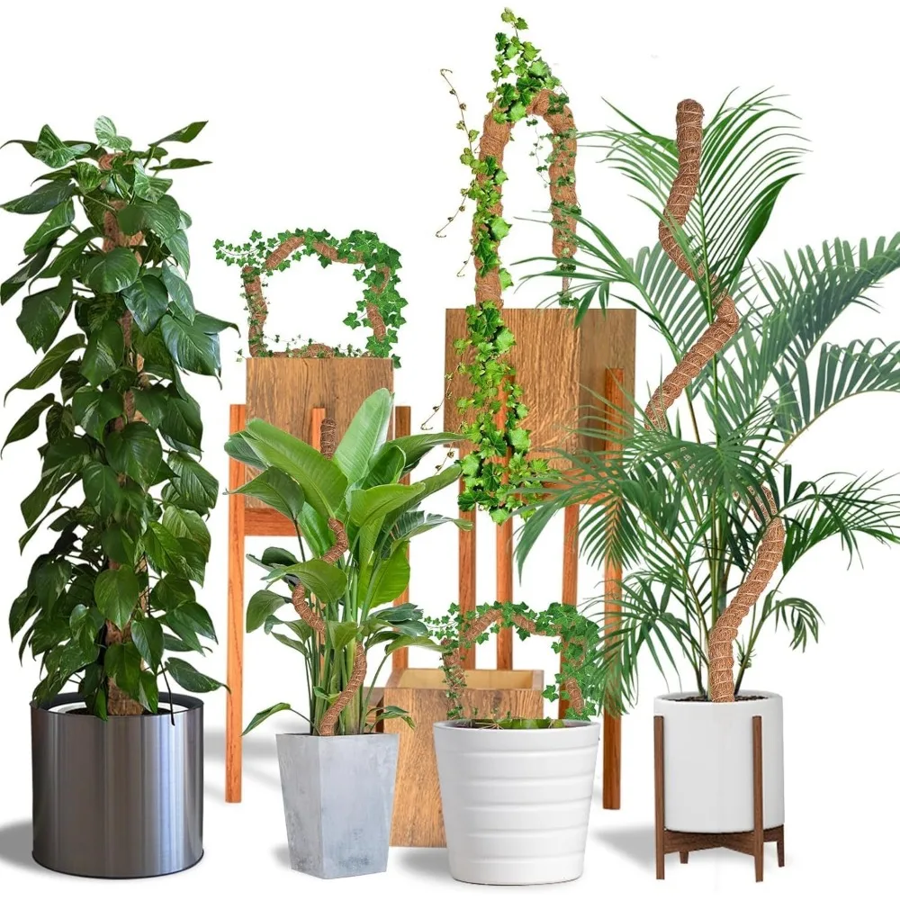 Plant Moss Coir Pole Bendable Plants Climbing Support Extension Palm Vines Stick Indoor Balcony Garden Courtyard Flower Decor