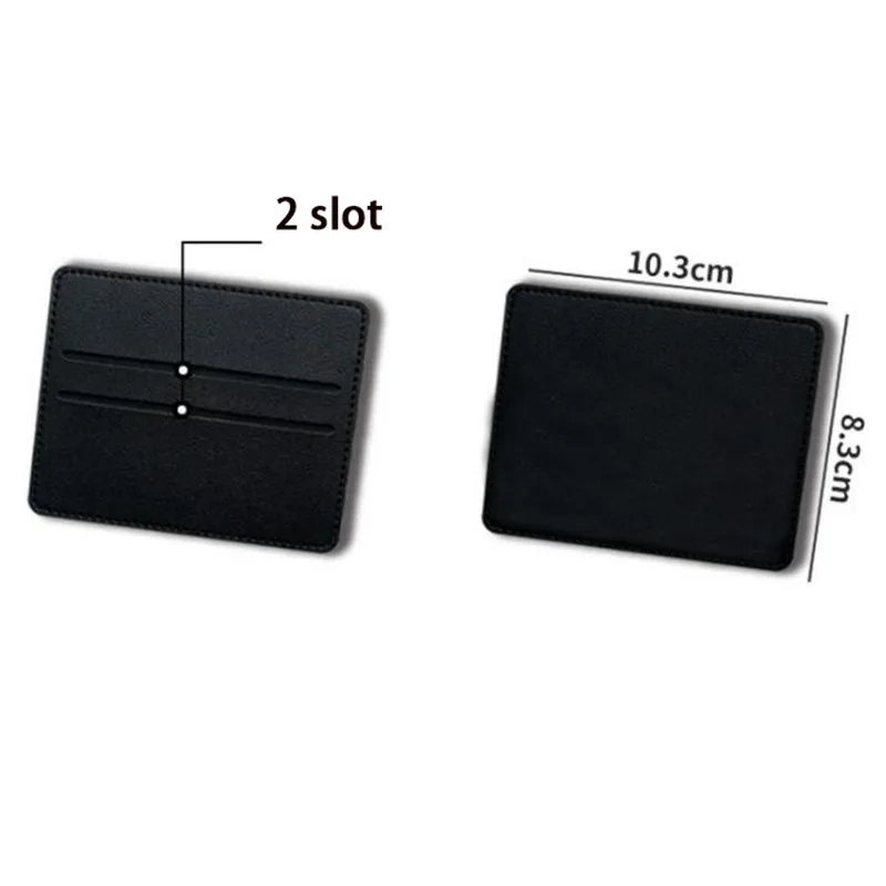 2 Slot Slim PU Leather Credit Card Holder Wallet for Women Men