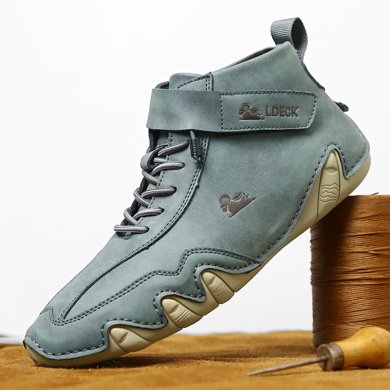 Casual Leder Marke Hohe Qualität Knöchel Wasserdichte Winter Sport Schuhe für Männer Motorrad Stiefel_voghion.com