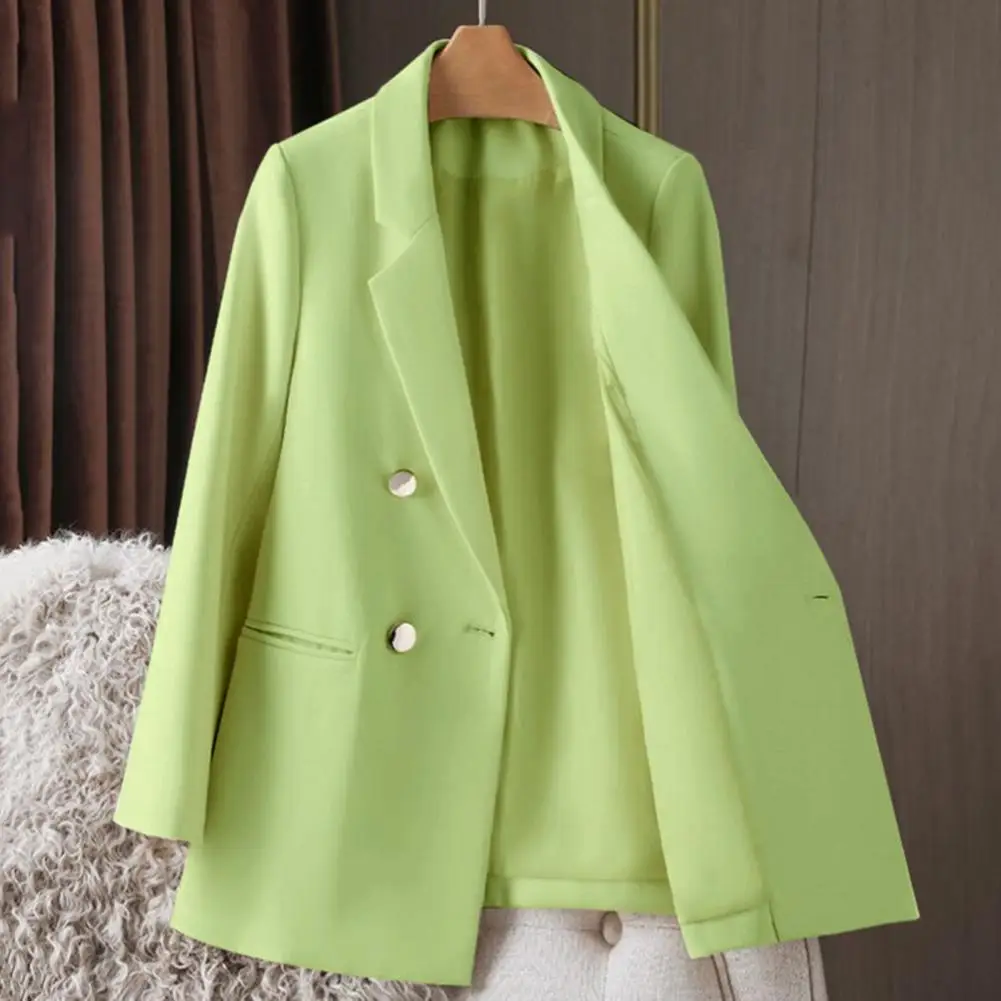 

Spring Autumn High Quality Long Sleeve Female Blazer Double Button Jacket Ladies Business Work Wear Formal Coat Women Outerwear