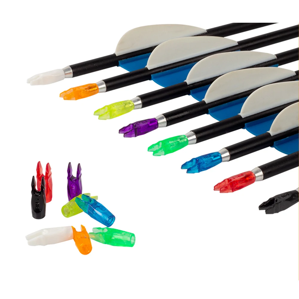 Anti-fighting Tail Bete PIN1/PIN2 Arrow Tail Plastic Arrow Pin Nocks 50PCS for ID4.2mm ID6.2mm 3.2mm Shaft Archery Accesso archery arrow nocks