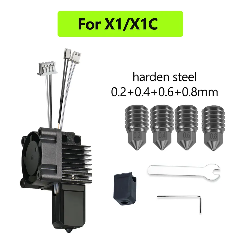 For Bambu Lab X1 X1C P1P P1S Hotend With Fan V2.0 Print Head Complete Hotend Upgrade Hot End P1s Accessories 3D Printing Parts image 10