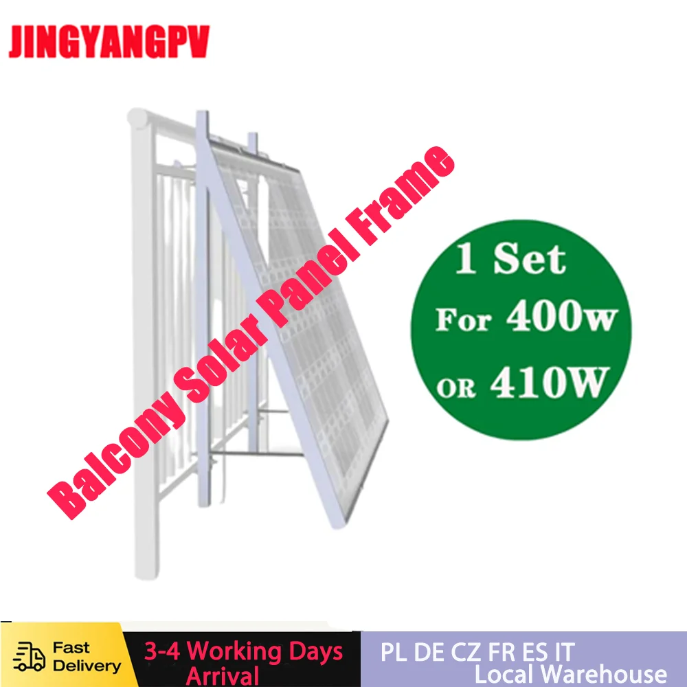 Kit Di Montaggio Per Pannelli Solari Da Balcone O Tetto Piano - Supporto Regolabile Per 2 Moduli | Fissaggio Sicuro - Foto 5