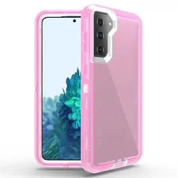 Durable 3 - IN - 1 PC+TPU Bumper Shockproof Phone Case - Samsung Note 10 (Pink)