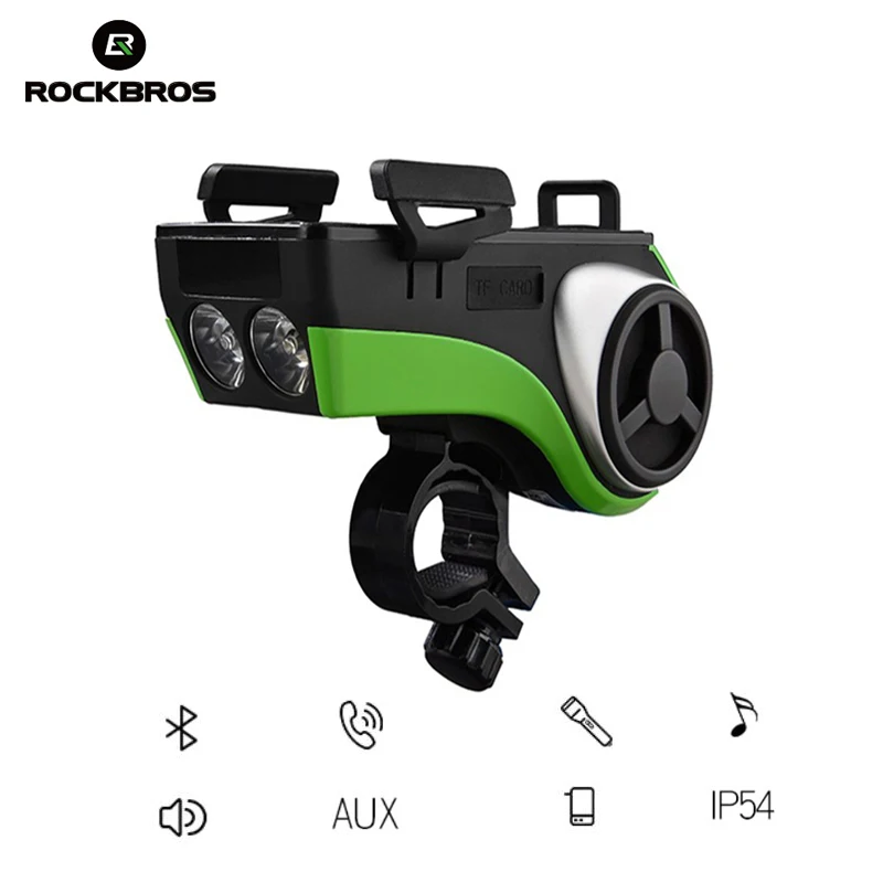Rockbros Bicycle Flashlight Waterproof Bike Light Phone Holder