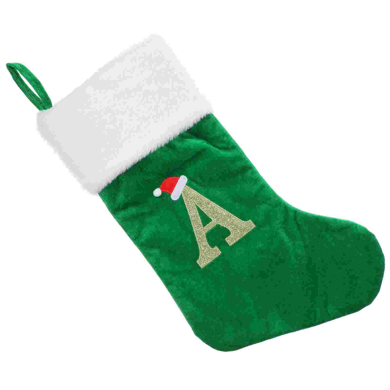

Christmas Socks Gift Bag Letters Stocking Xmas Candy Hanging Mini Stockings Party for Tree