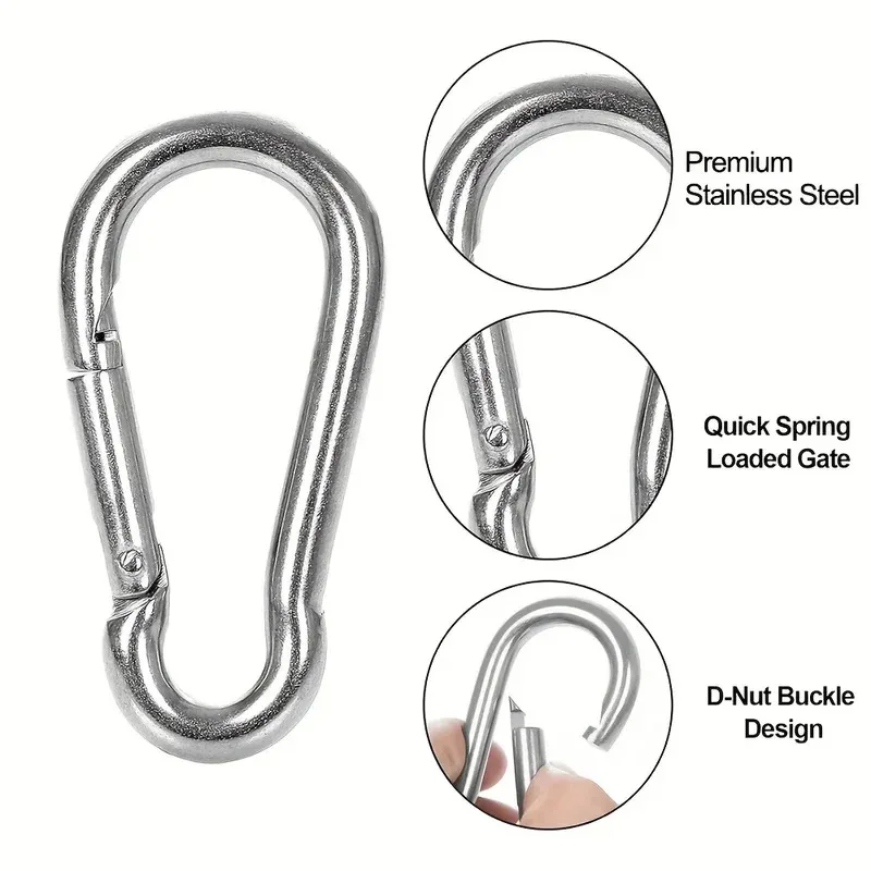 Spring Buckle Snap for Camping Hiking and Pet Rope 1/2/4/6/10 Piece hiking buckles