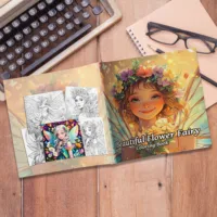Beautiful Flower Fairny Coloring Book 24 Page Adult Picture Book Gift For Relieve Stress Kill Time Graffiti Painting Drawing Art 2