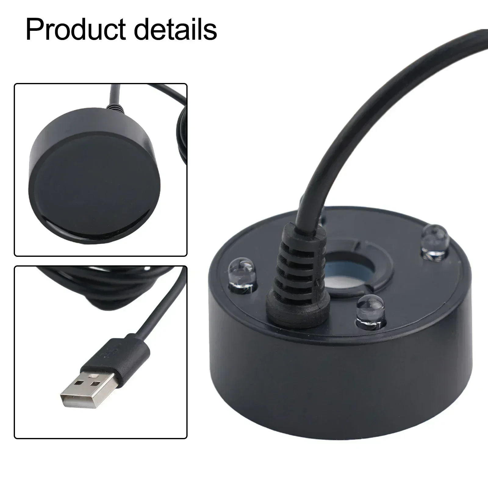 USB Mist Maker Fogger Water Fountain Fish Tank Pond Atomizer Head With LED Colorful Lights For Christmas Party Decoration fish tank mist maker