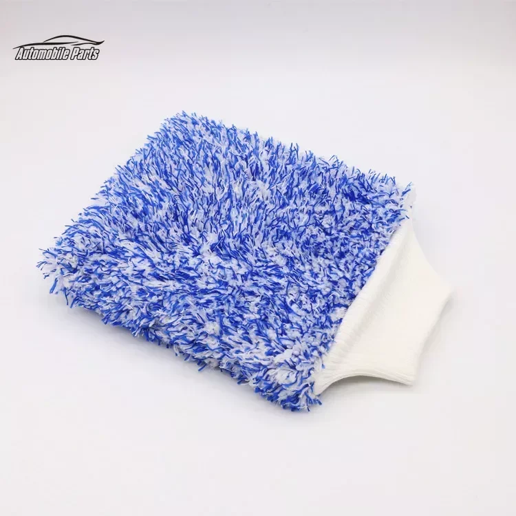 Double-sided Car Thickening Plush Car Cleaning Gloves Microfiber Absorbent Cleaning Coral Fleece Large Washing Gloves