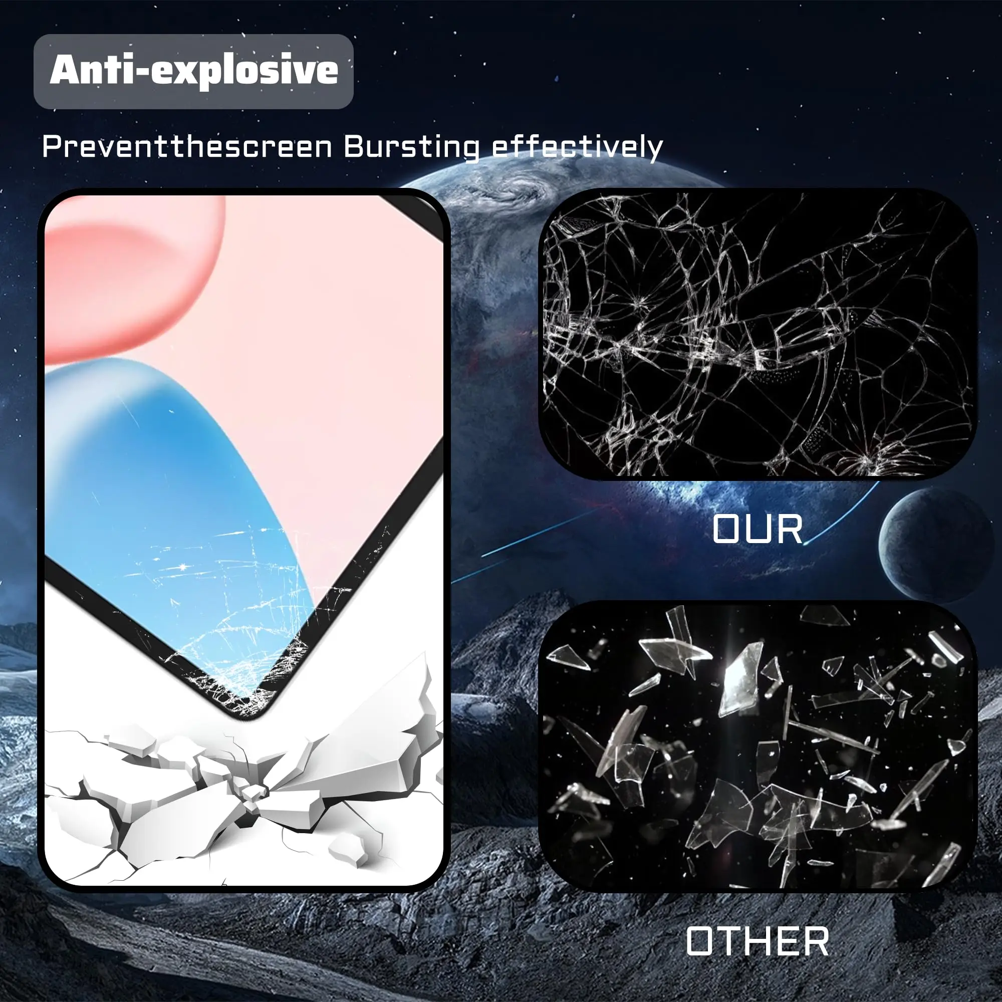 3x Pellicola Protettiva Vetro per Honor 8X Protezione Proteggi Schermo