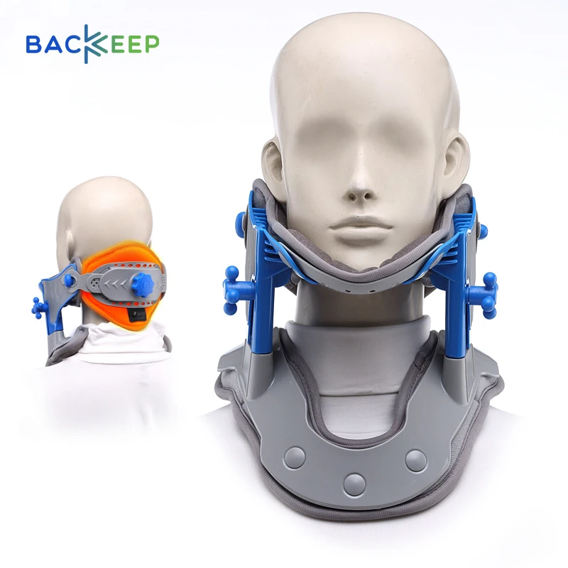 

Cervical Traction Device With Heat Hot Compression Neck Stretcher Collar Brace Spine Vertebra Adjust Support