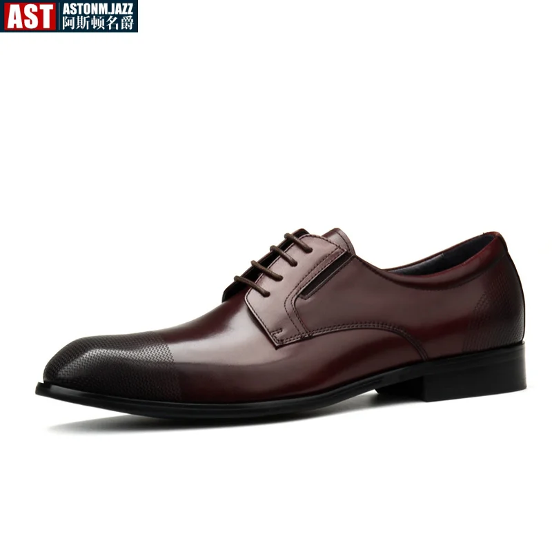 Italian Mens Dress Shoes Luxury Genuine Leather Summer Fashion Square Toe Black Business Social Oxfords Shoes