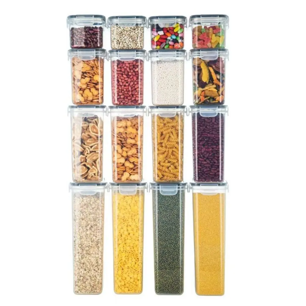 

7/8/14/15/24 Pcs BPA-Free Plastic Airtight Food Storage Containers with Lids Leak-proof Kitchen Pantry Organization Multi-size