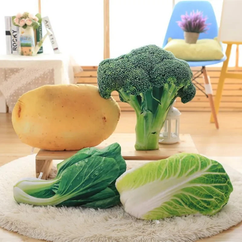  베개 시뮬레이션 야채 베개 겨울 멜론 감자 야채 칠리 플러시 쿠션 크리 에이 ..