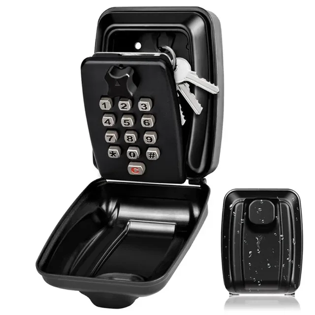 Waterproof Key Safe Box 12 Digits Code Combination Password Anti-theft Keys Storage Box For Office Home Homestay Outdoor Use 1