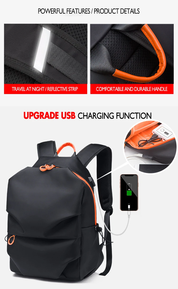 2024 New Fashion School Bags Men's Multifunction USB Waterproof Laptop Backpacks For Teenager Women Luxury Travel Male Mochila