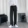 Spring/Summer Black Suit Pants Men Fashion Society Mens Dress Pants Korean Loose Straight Pants Mens Office Formal Trousers 3