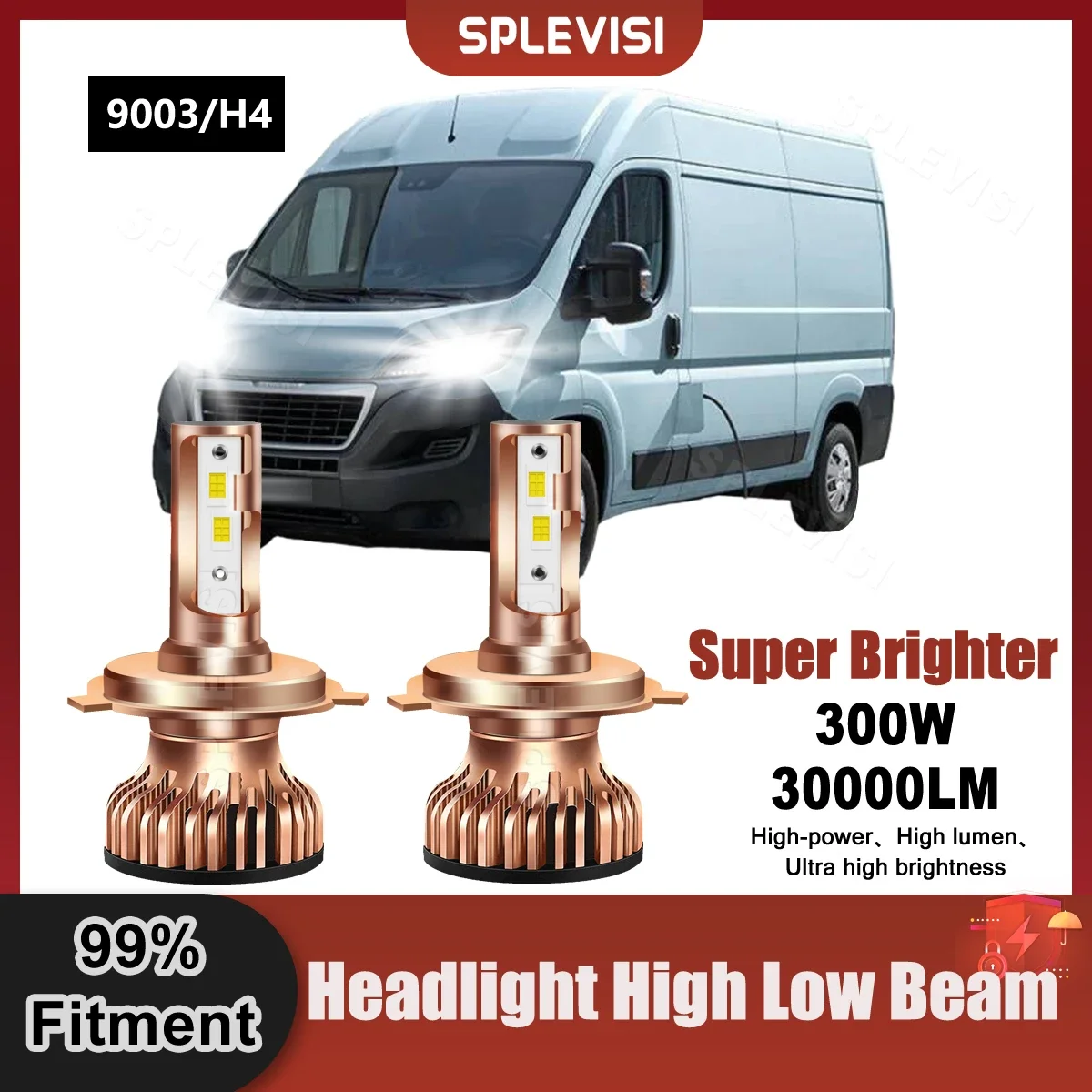 

6000K LED Headlights High Low Beam Light White 9V-24V 30000LM For Peugeot Boxer 1994 1995 1996 1997 1998 1999 2000 2001 2002