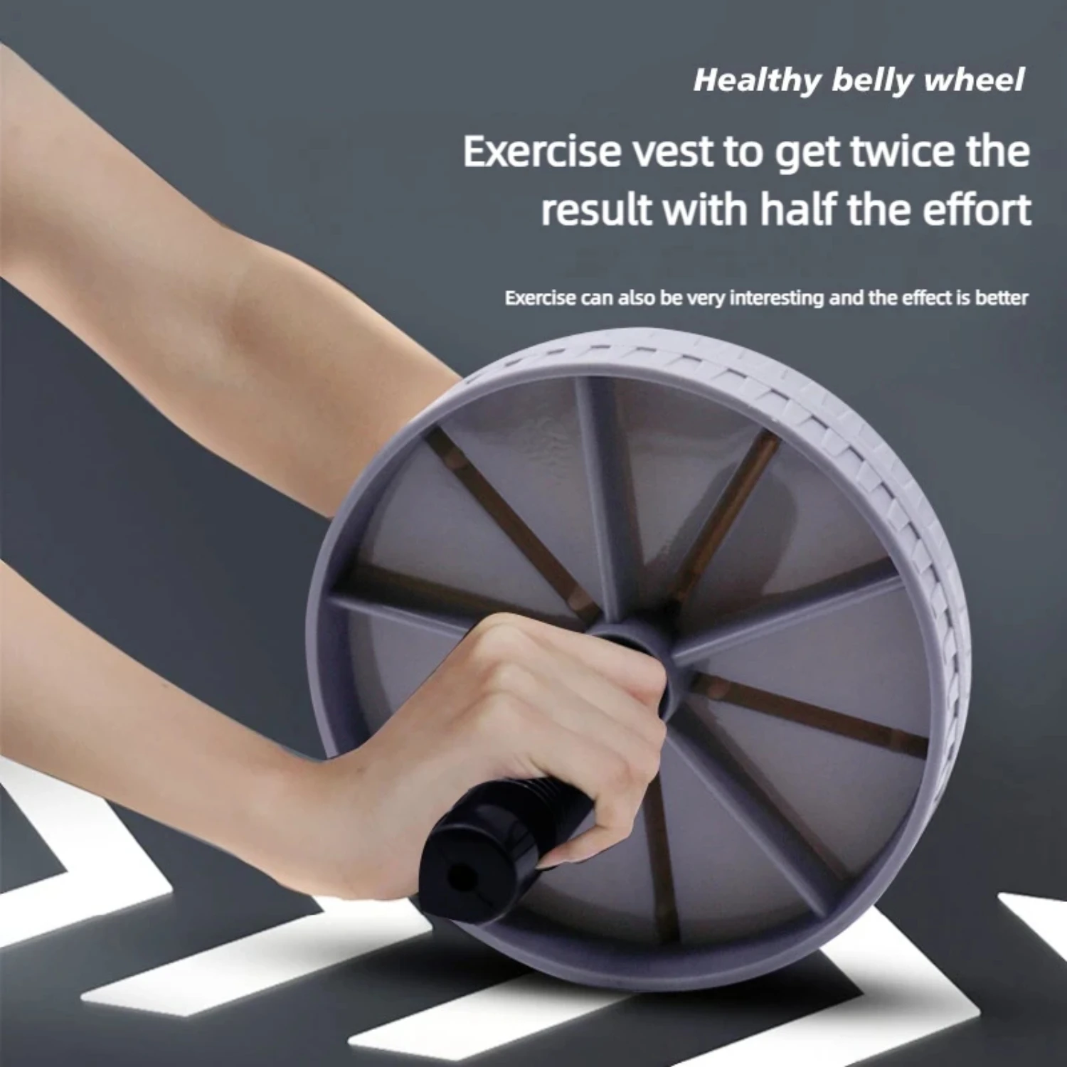 New 1 Household Silent Abdominal Workout Roller, Abdominal Exercise Wheel Workout Body Building, Waist & Tummy Slimming