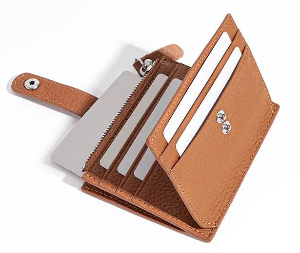 New Design Women Wallet Card Holder Genuine Leather Slim Credit Card Holder Wallets Lady Clutch Wallets